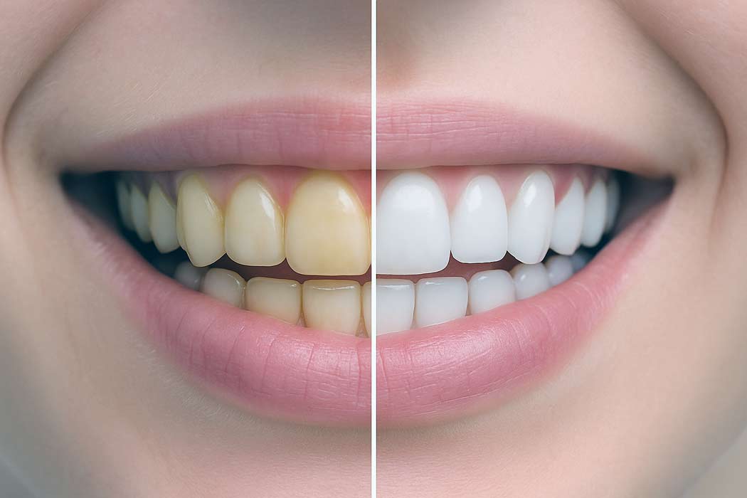 לפני ואחרי הלבנת שיניים, רופא שיניים נתניה, הלבנת שיניים